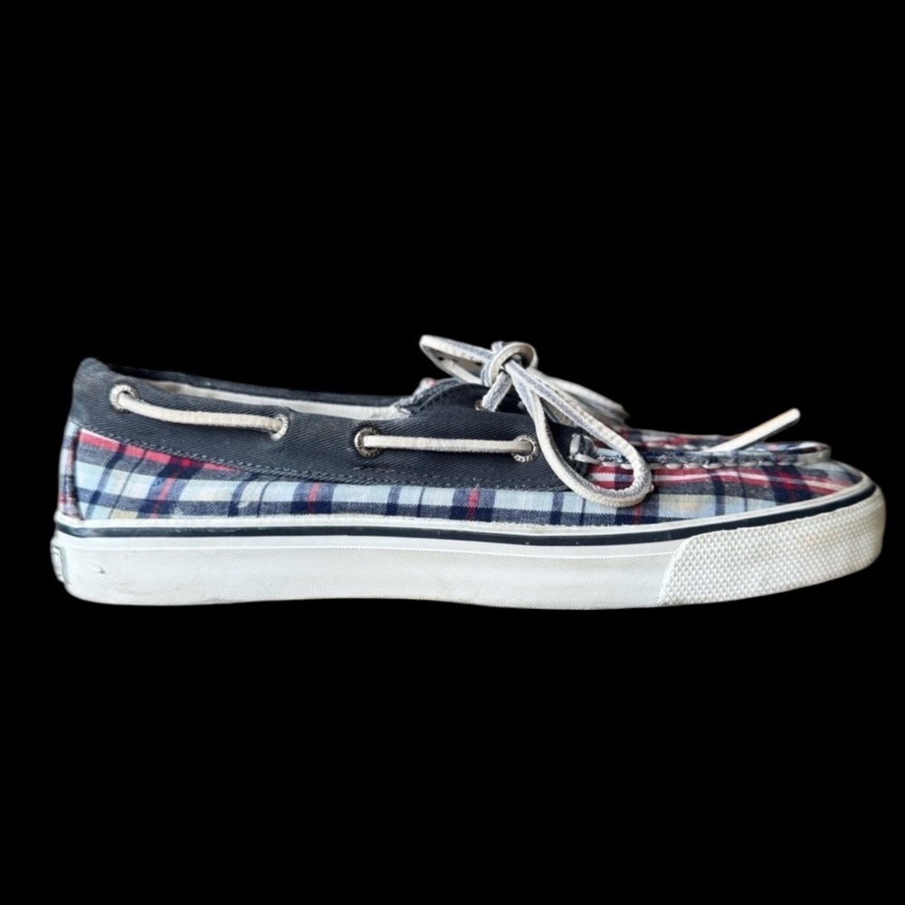 SPERRY ladies plaid boat shoe very good condition size 8 1/2